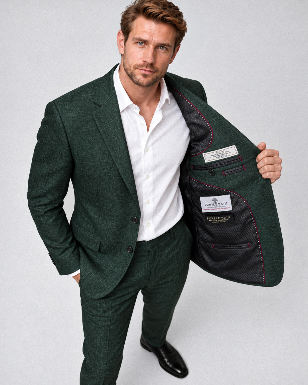 Traje para Hombre Premium Tipo Paño Verde