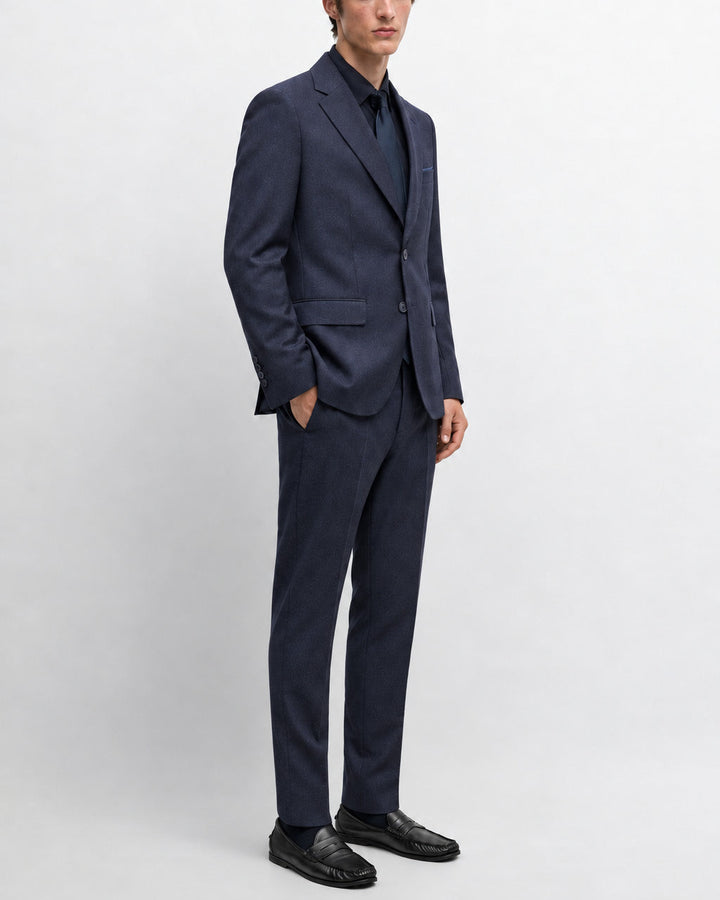 Traje Hombre Premium Azul Oscuro con Coderas