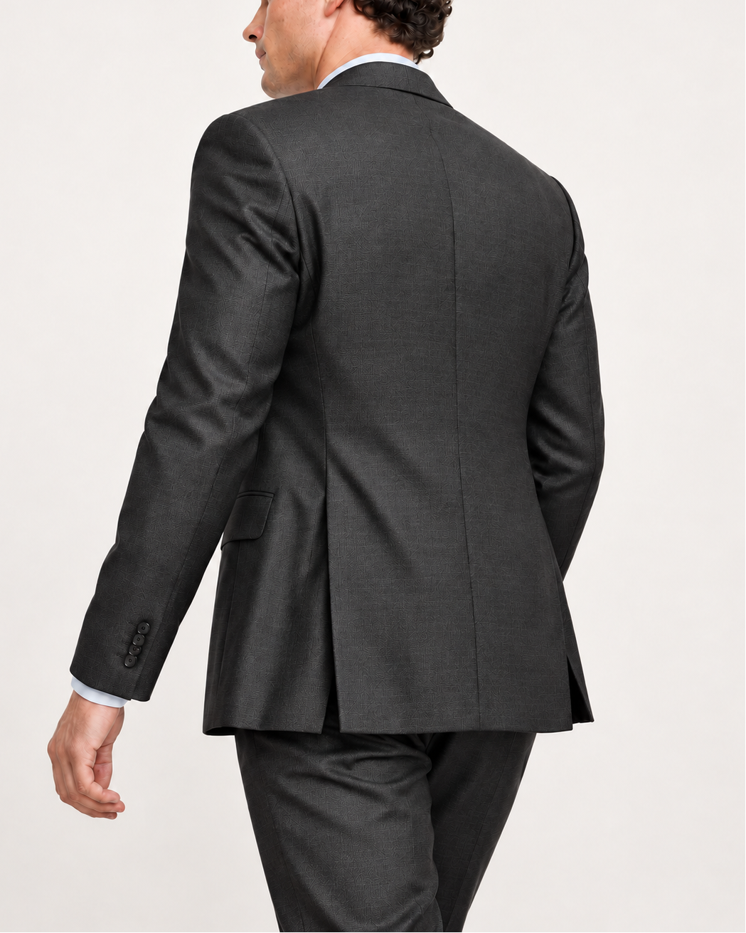 Traje formal para hombre con micro diseño y brillo sutil