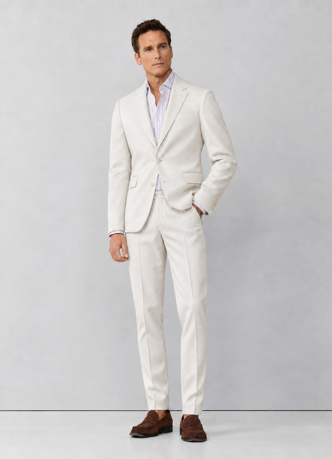 Traje hombre Sastrero tipo paño Milano Bellagio -crudo - Purple Rain
