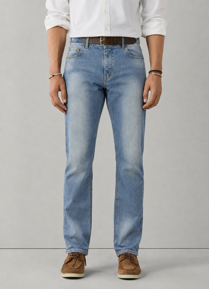 Jean Premium Hombre Recto Azul Claro - Purple Rain