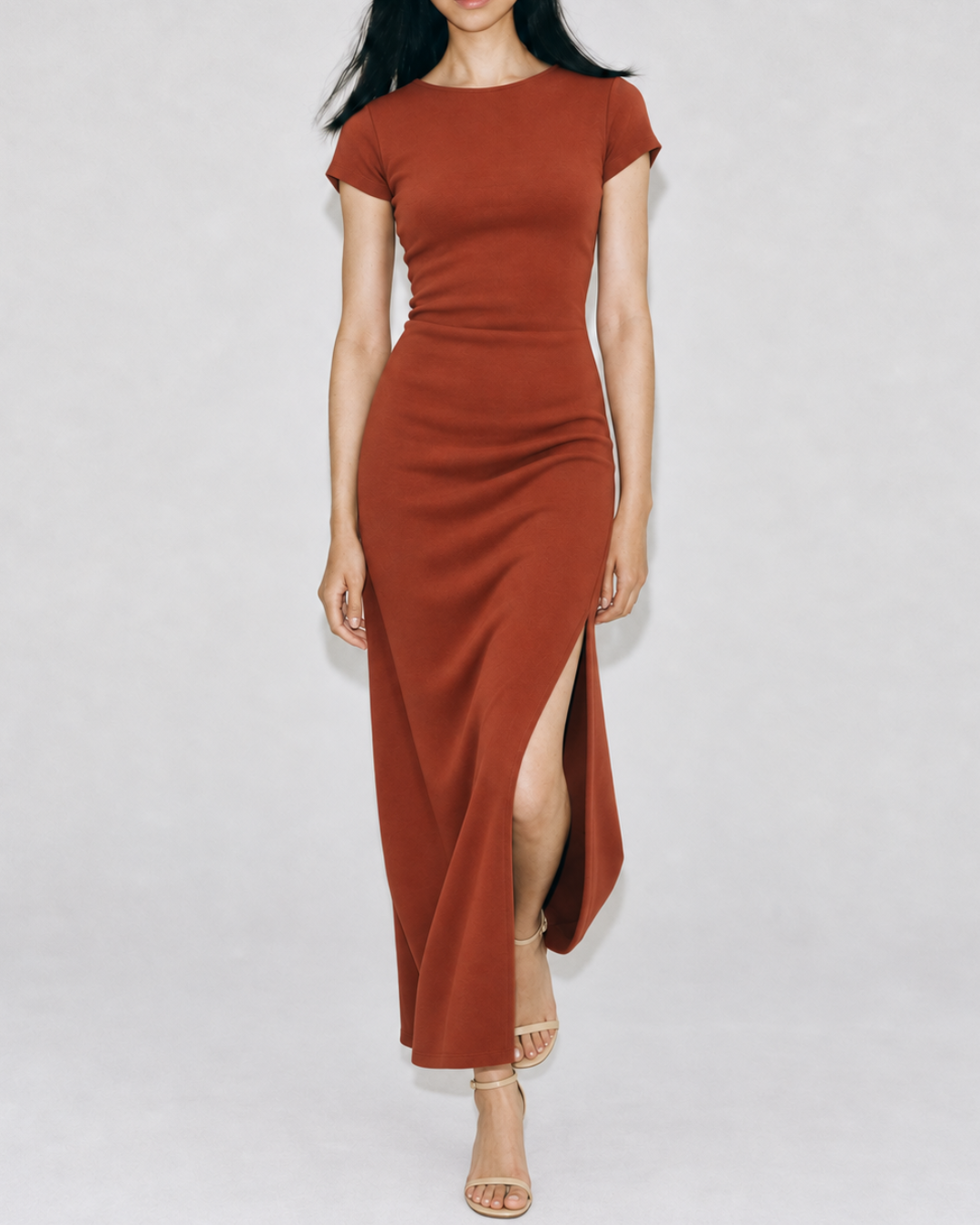 Vestido Dama Tubo Largo Ajustado Soft Elegance - Purple Rain