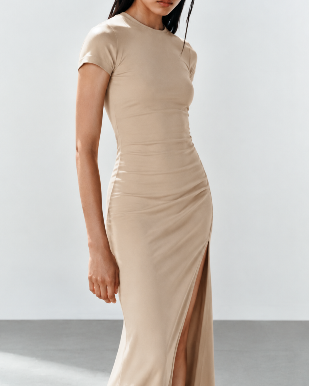 Vestido Dama Tubo Largo Ajustado Soft Elegance - Purple Rain