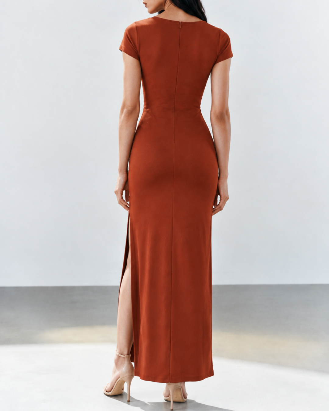 Vestido Dama Tubo Largo Ajustado Soft Elegance - Purple Rain