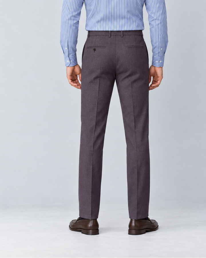 Traje Hombre Premium Ciruela Texturizado sin coderas