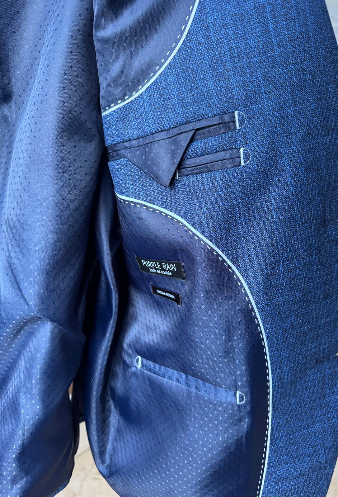 Traje Completo l Azul Texturizado - Purple Rain