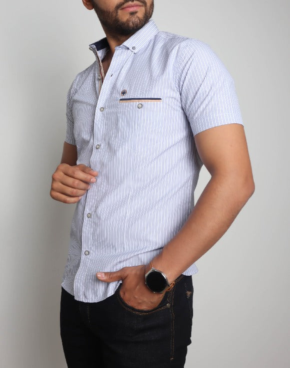 Camisa Hombre Milano Contrast - Purple Rain