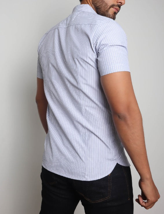 Camisa Hombre Milano Contrast - Purple Rain