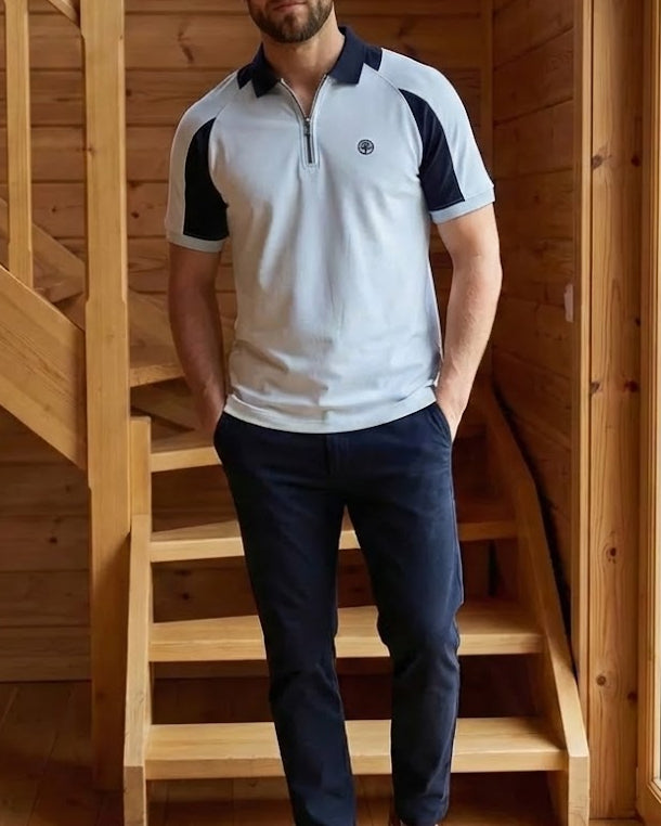 The "Sovereign" Piqué Polo - Purple Rain