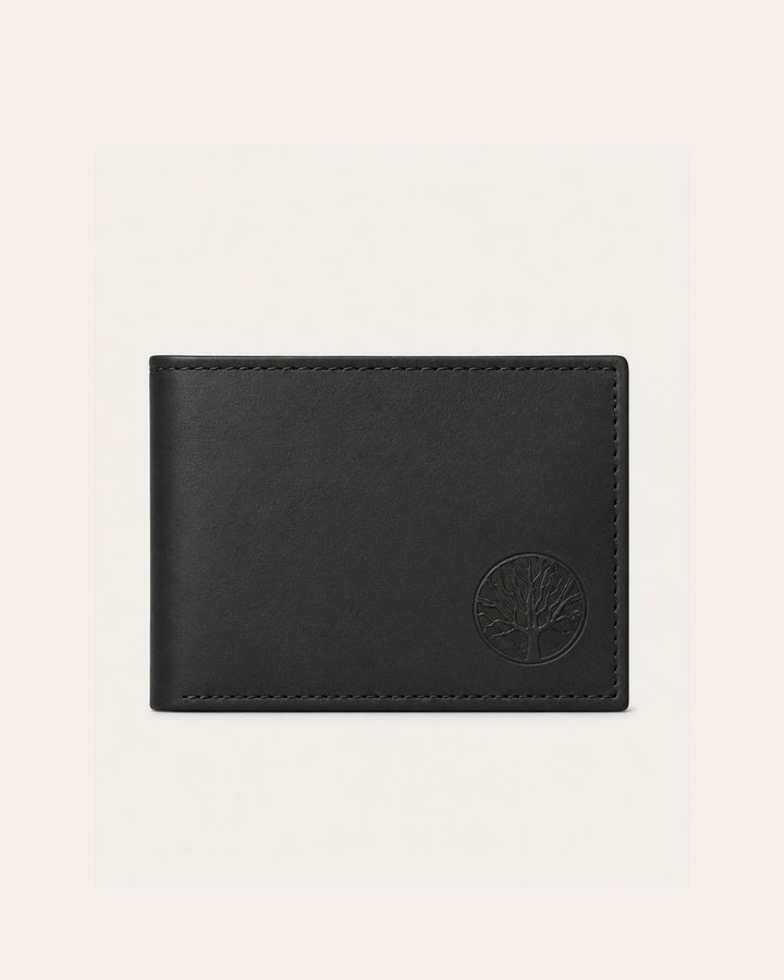 Billetera de cuero Ejecutiva Negra con Porta documentos Desplegable - Purple Rain