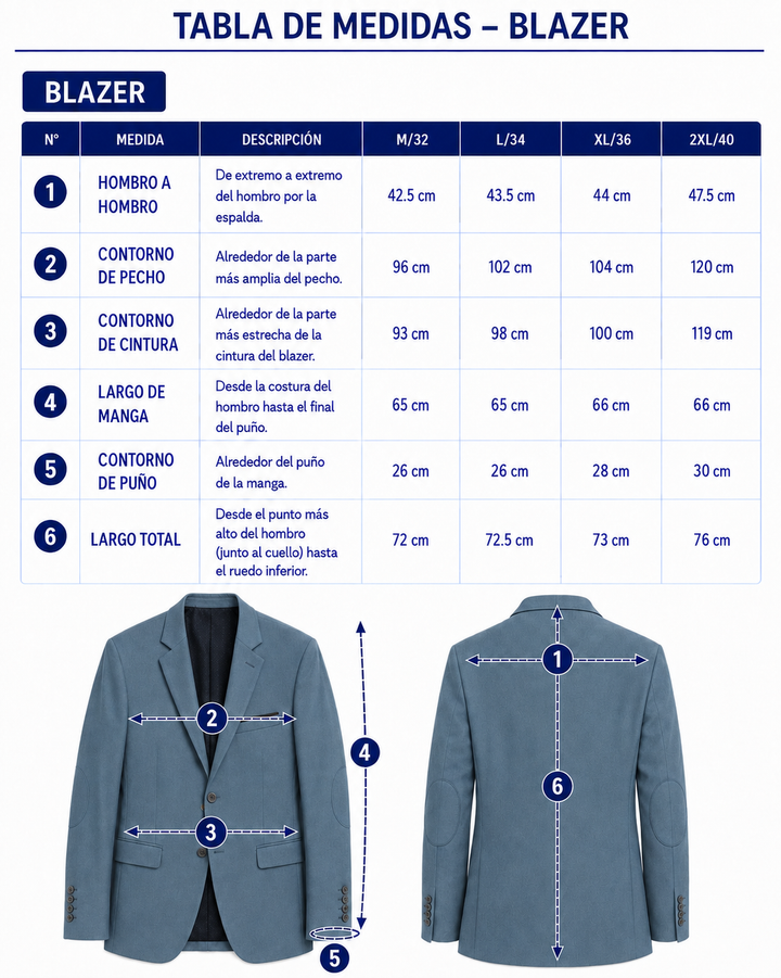 BLAZER HOMBRE TIPO PAÑO  azul Petróleo - Purple Rain