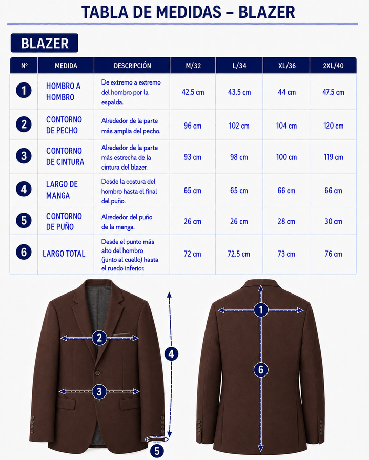 BLAZER HOMBRE TIPO PAÑO  Café Chocolate - Purple Rain