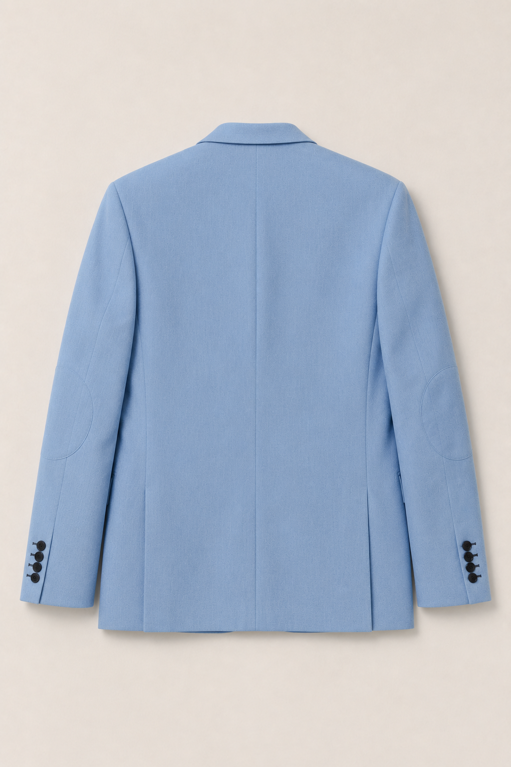 Blazer Hombre tipo paño Azul cielo con coderas.
