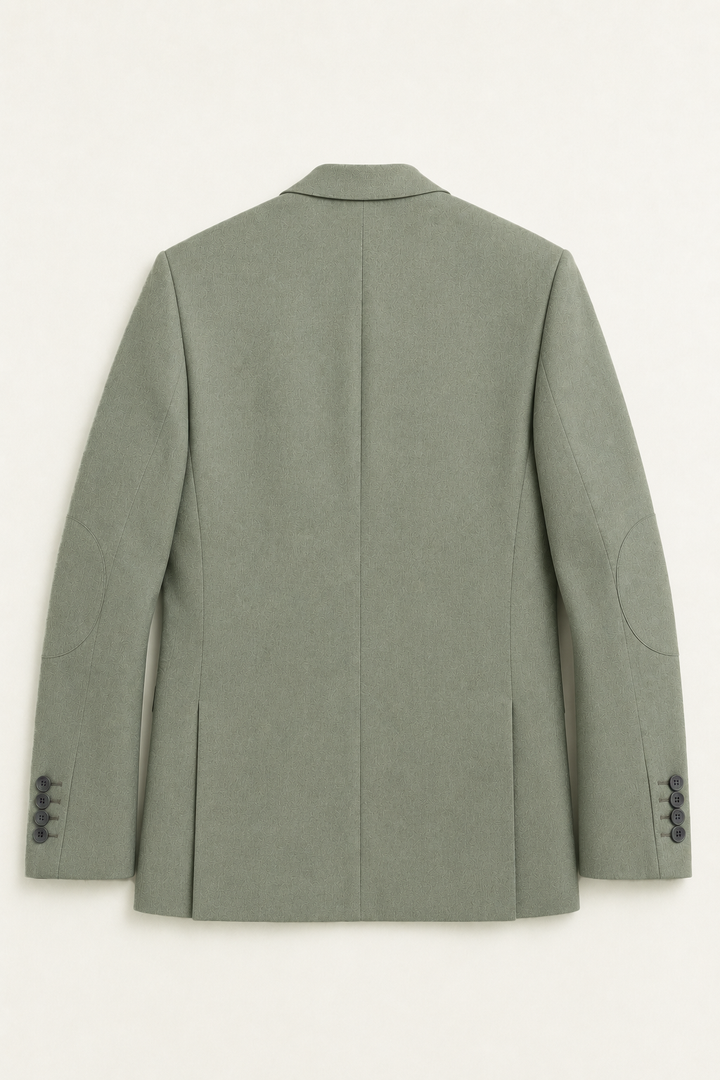 BLAZER HOMBRE TIPO PAÑO VERDE SECO