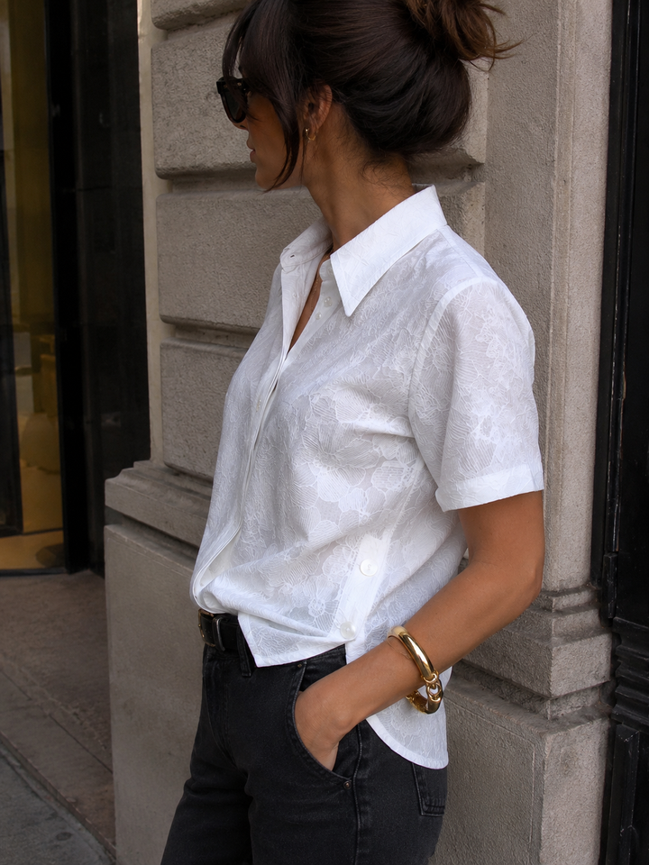 BLUSA DAMA TEXTURA FLORES