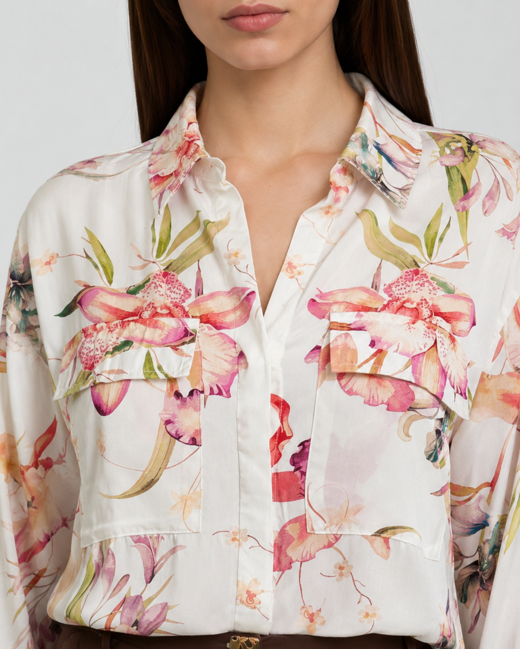 blusa con bolsillos mujer