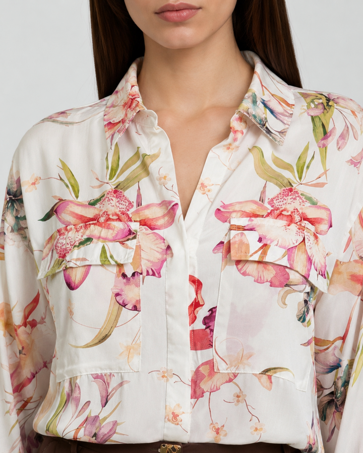 blusa con bolsillos mujer