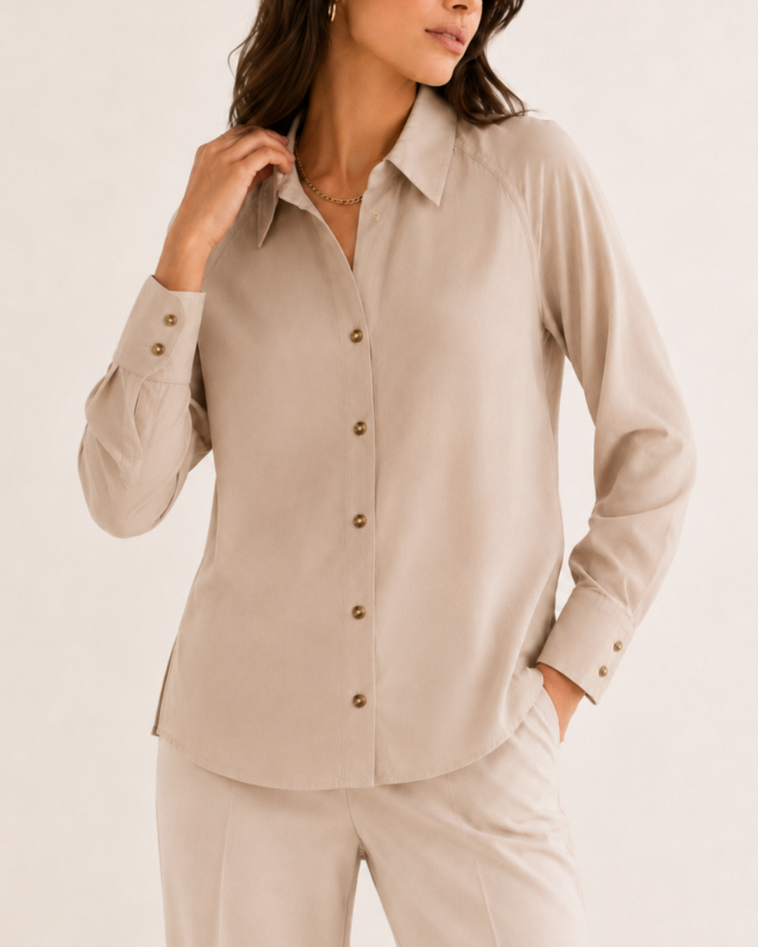 blusa cuello camisero