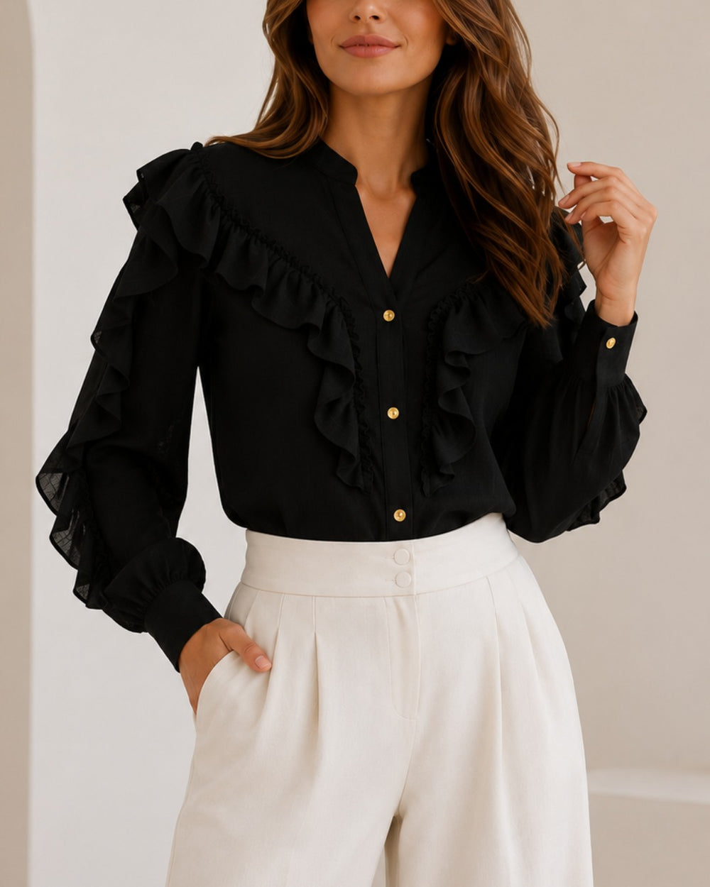 blusa en rayón mujer
