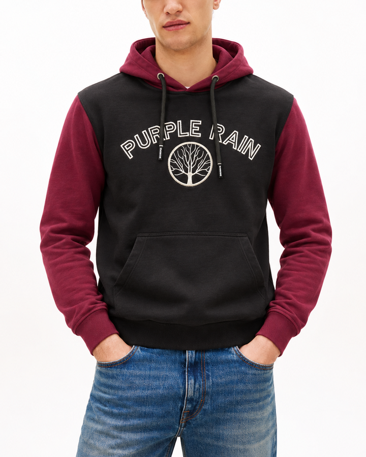 Buzo con Capota en Algodón Pima para Hombre - Purple Rain