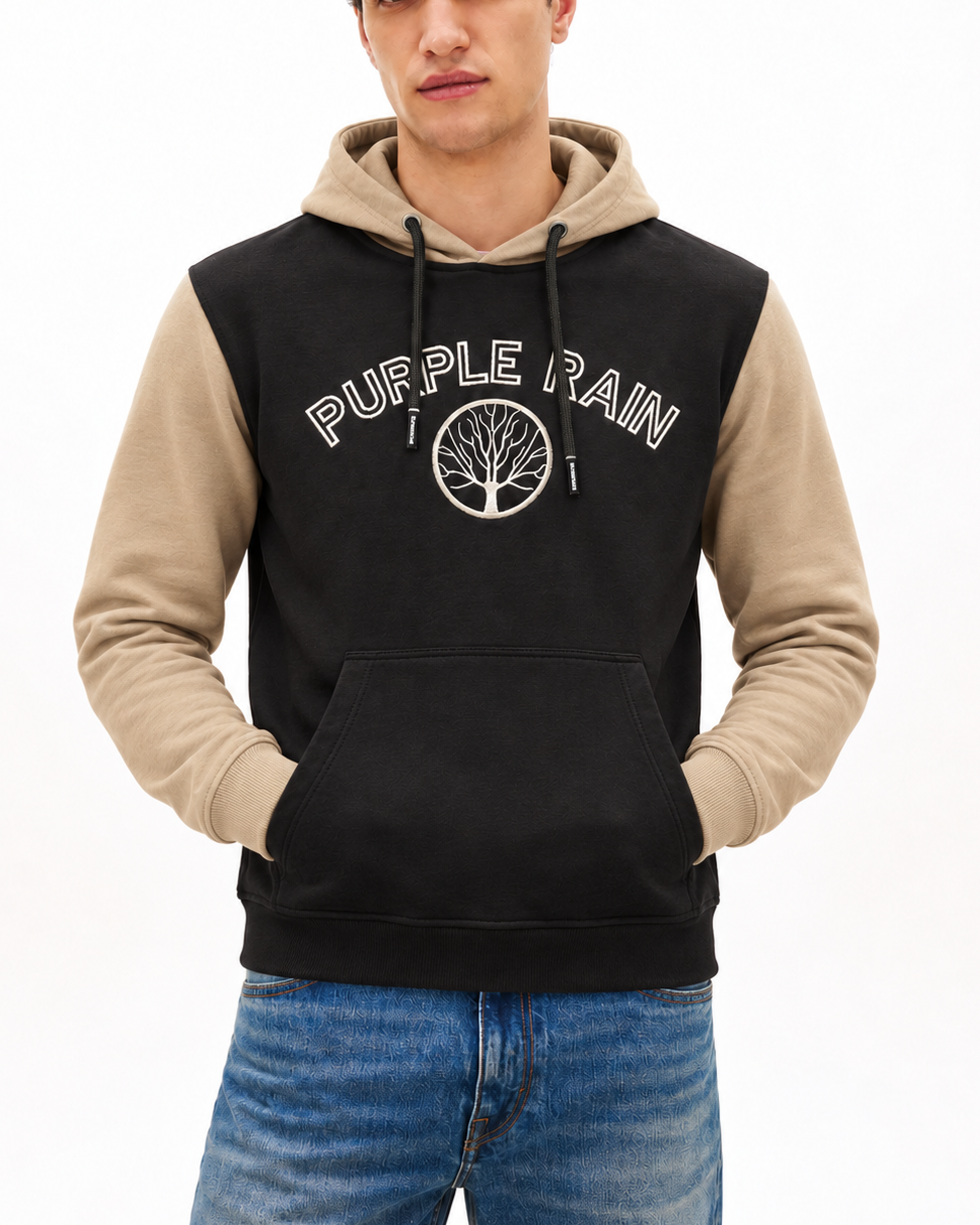 Buzo con Capota en Algodón Pima para Hombre - Purple Rain