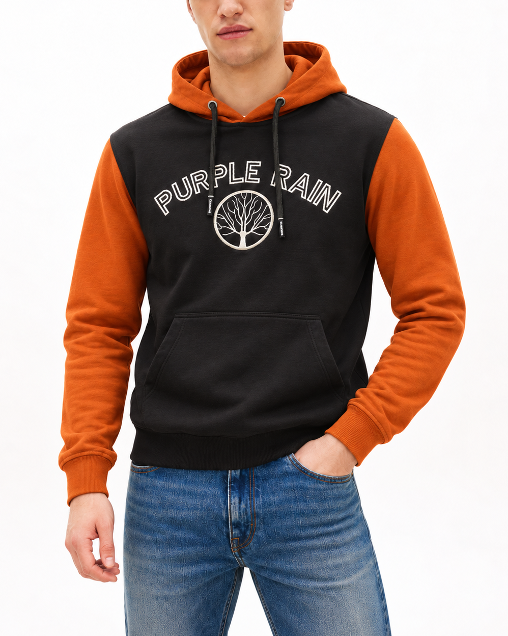 Buzo con Capota en Algodón Pima para Hombre - Purple Rain