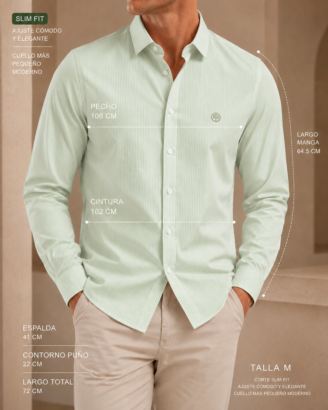 Camisa Mil Rayas Mercerizada Premium Hombre Purple Rain | Cuello Italiano Old Money
