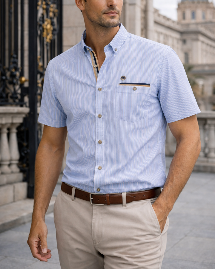 Camisa Milano Contrast - Purple Rain