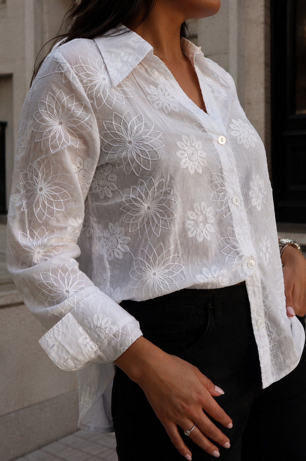 Blusa Elen Bordada - Purple Rain