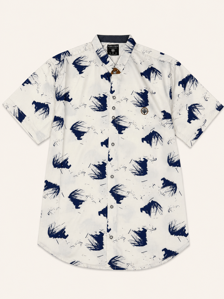 Camisa manga corta  Estampada Amalfi| Purple Rain