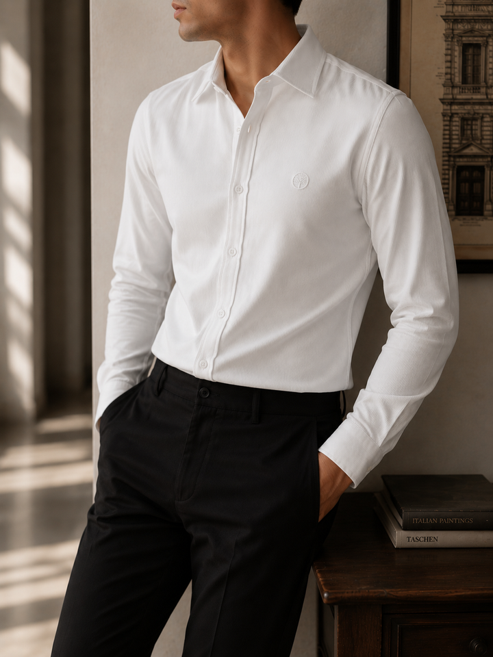 Camisa Veneto Motion | Dobby Texturizado &amp; Stretch - Purple Rain