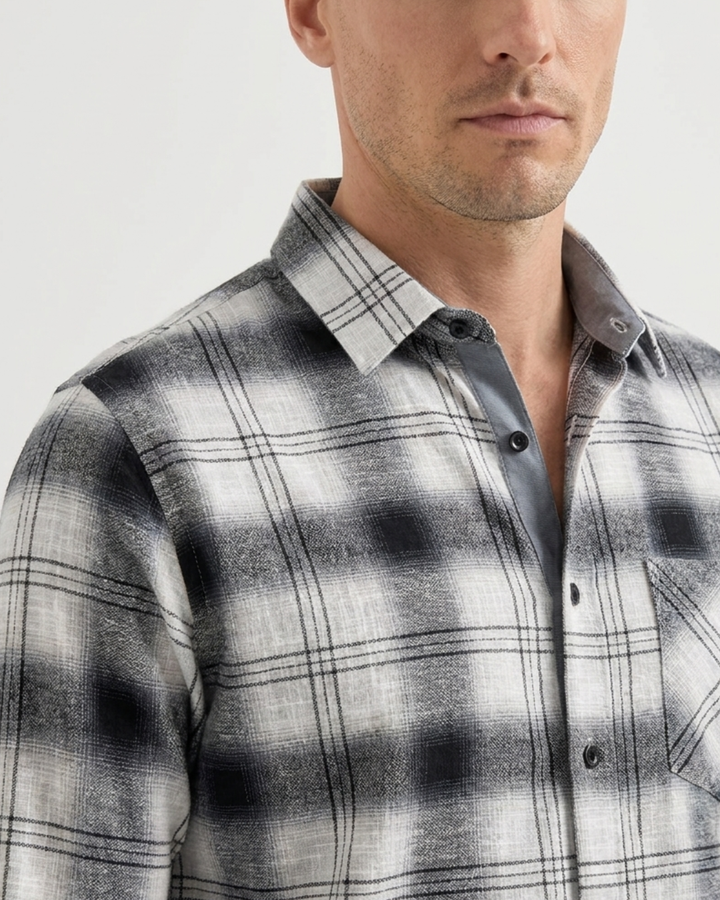Camisa Denim Hombre Manga Larga 100% Algodón Bombay