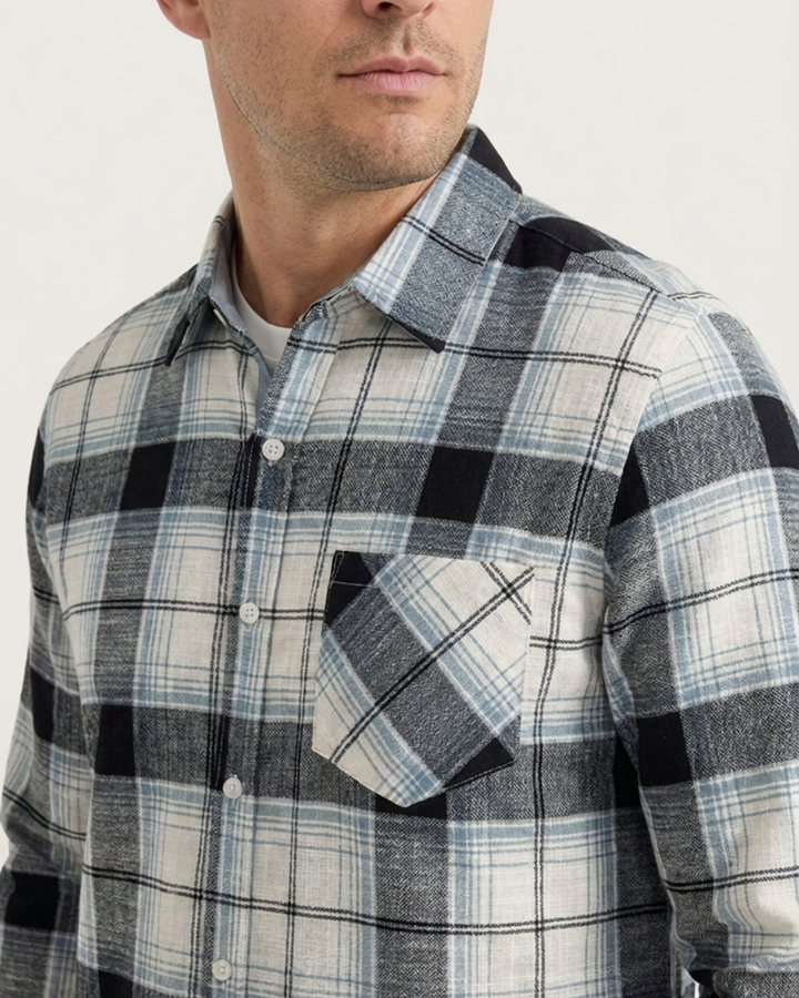 Camisa Denim Hombre Manga Larga 100% Algodón Bombay