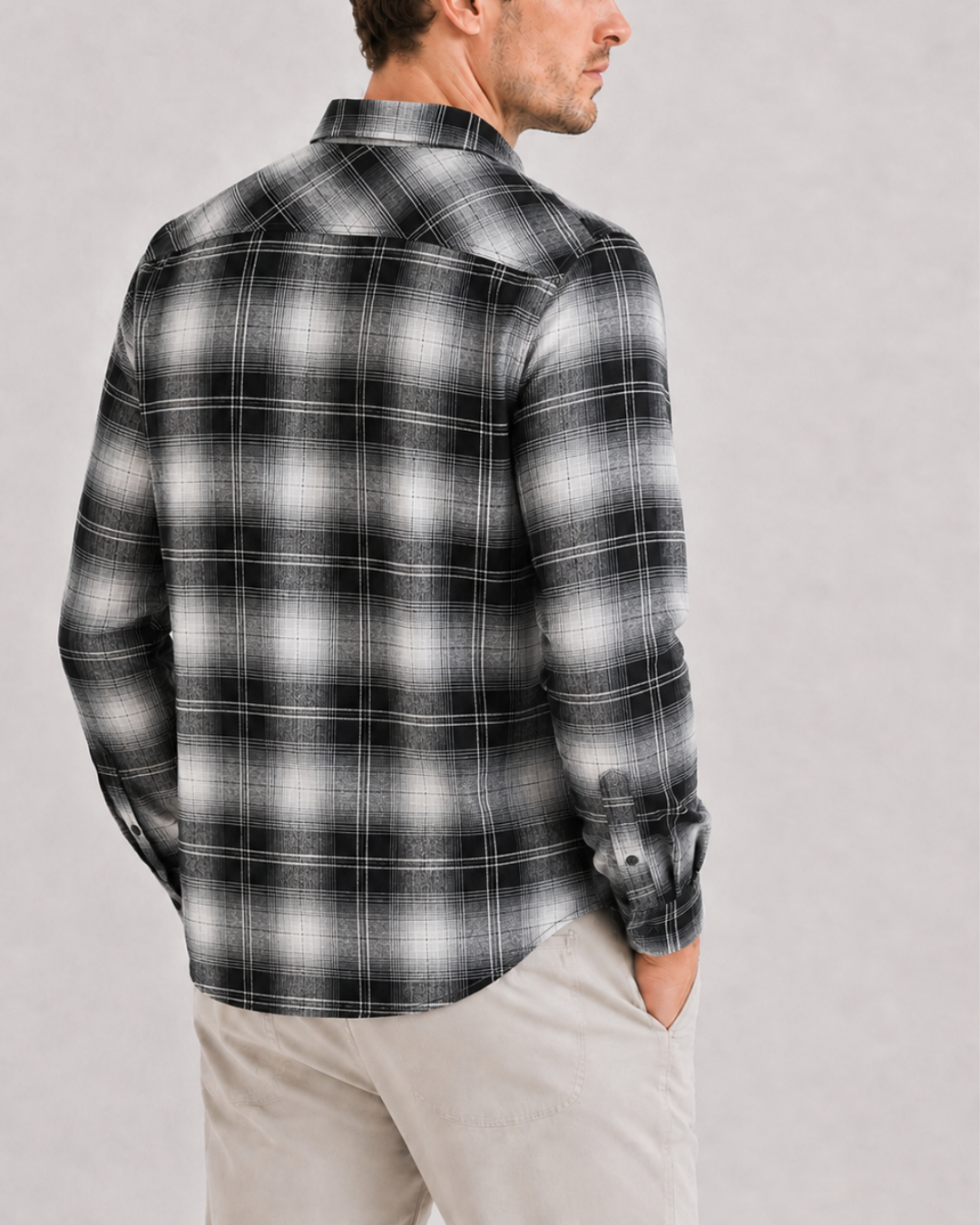 Camisa Denim Hombre Manga Larga 100% Algodón Bombay