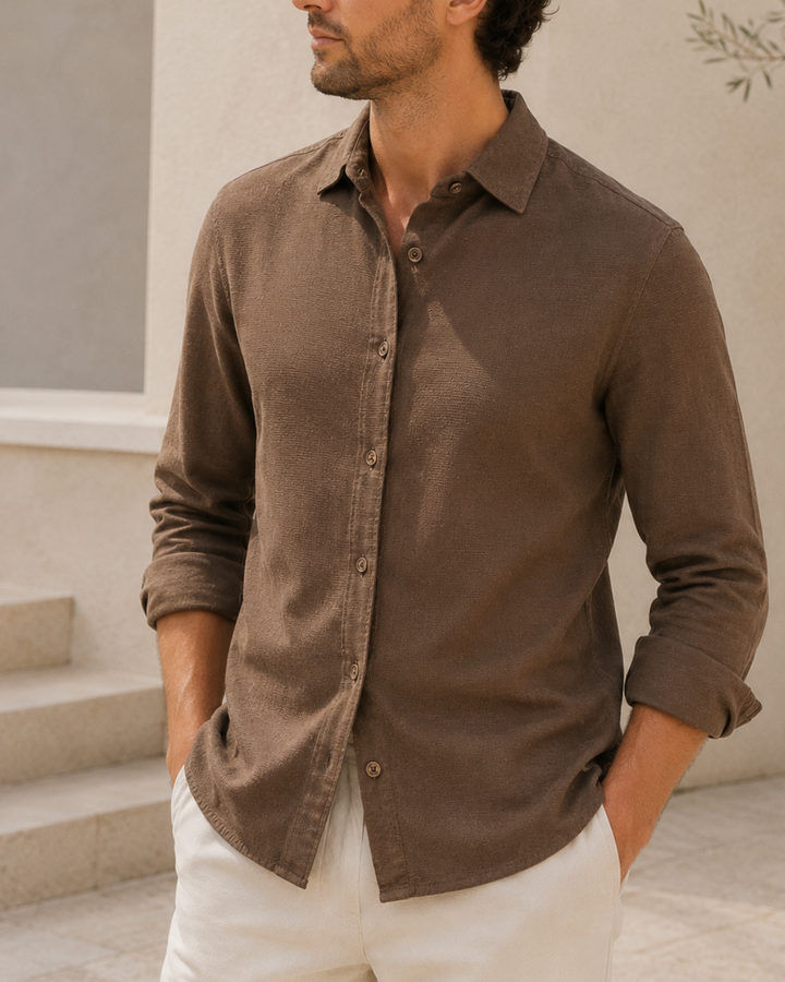 camisa texturizada hombre