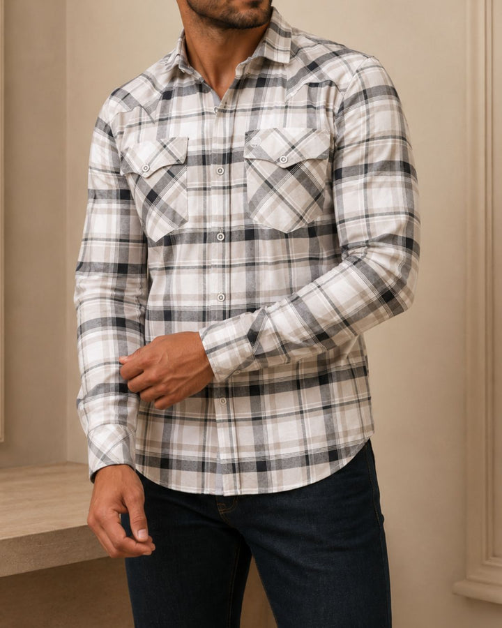 camisa leñadora slim de hombre