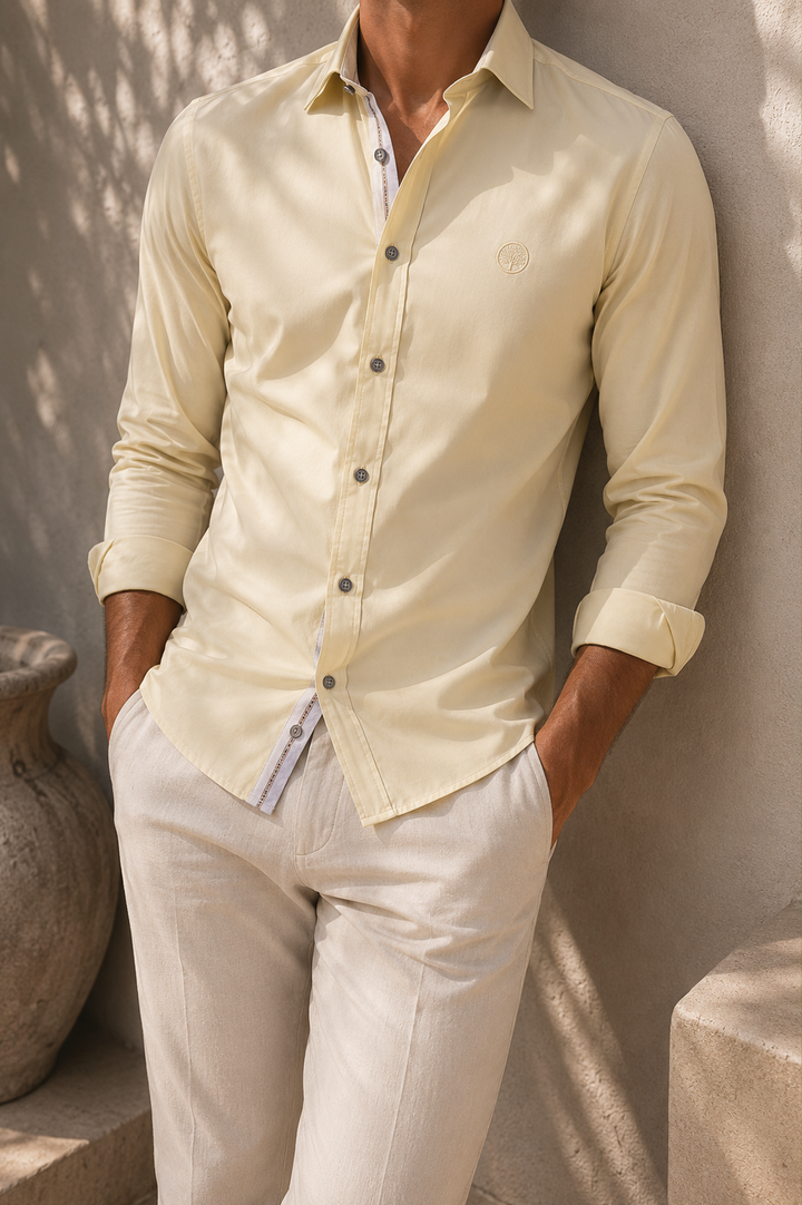 Camisa hombre Manga larga diseño italiano