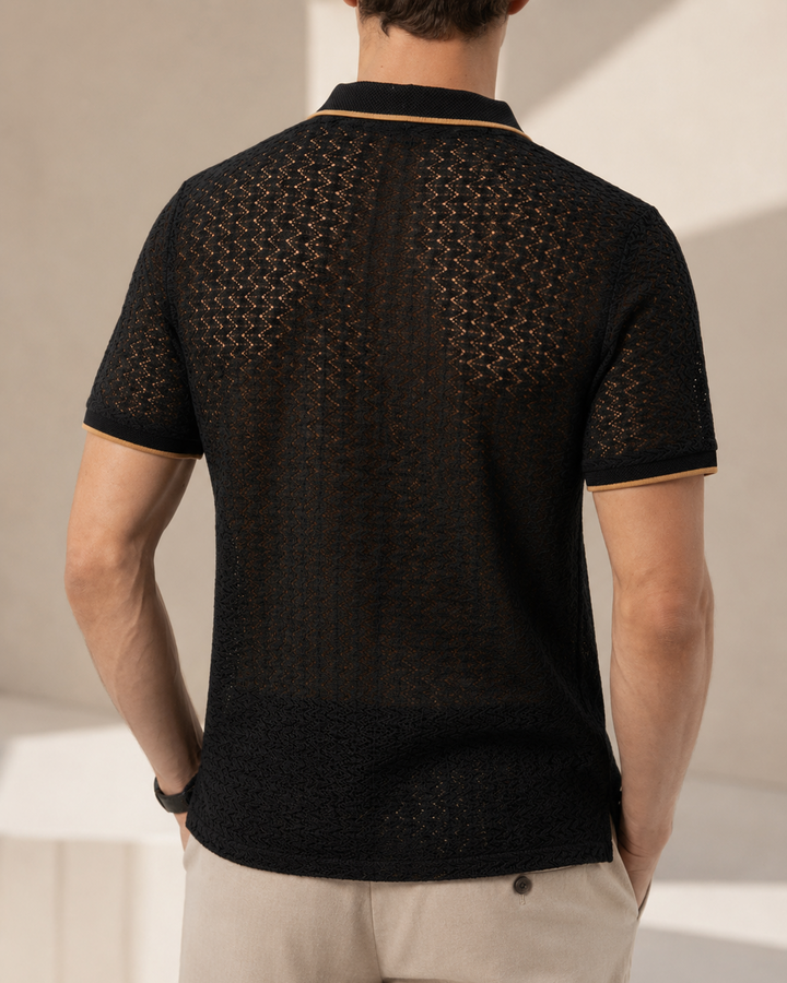 Camisa negra poliester