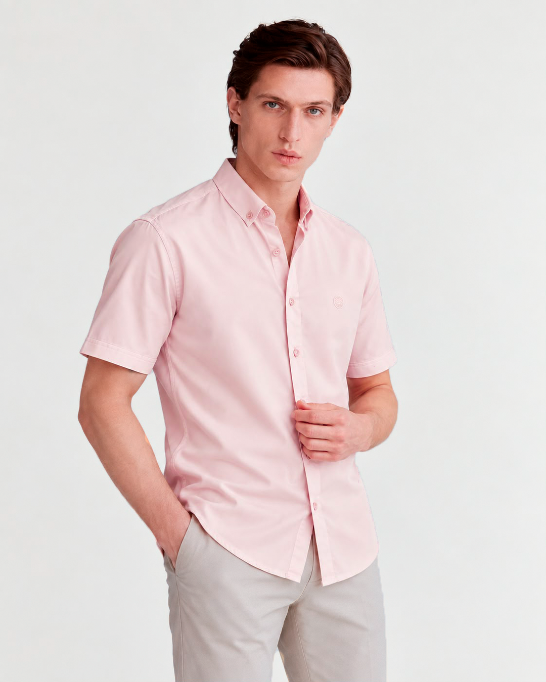 Camisa Hombre Manga Corta Tela Fría
