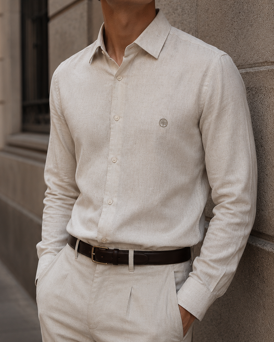 camisa manga larga hombre