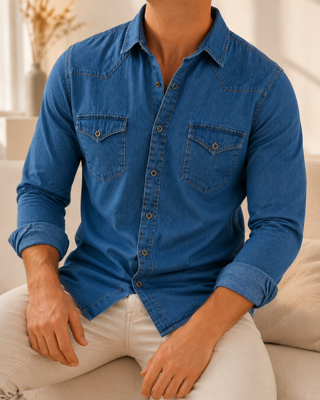 camisa con bolsillos de tapa