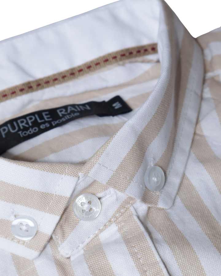 Camisa Hombre Rayas Verticales Algodón