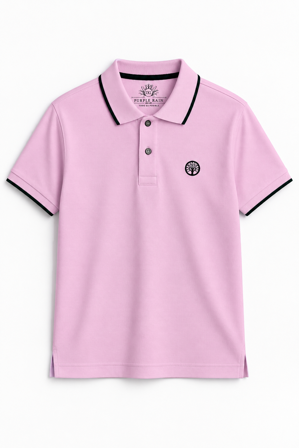 Camiseta Polo Hombre Piqué Clásico Slim - Purple Rain