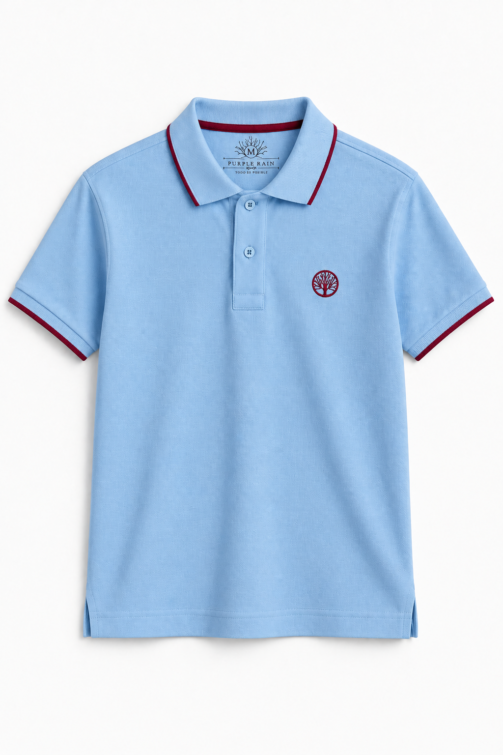 Camiseta Polo Hombre Piqué Clásico Slim - Purple Rain