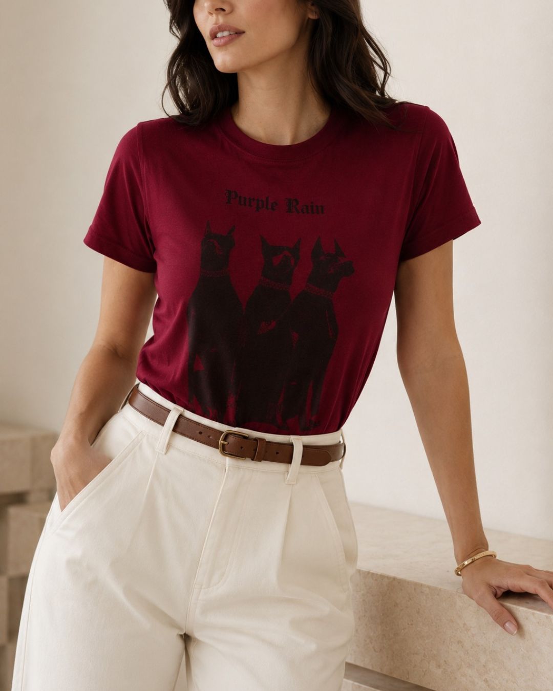 camiseta estampada mujer