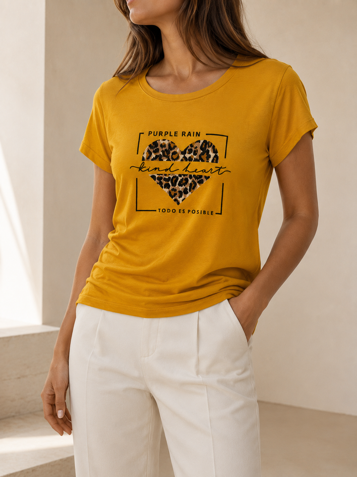 camiseta estampada mujer
