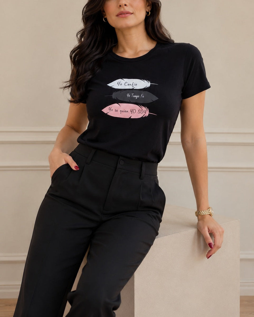 camiseta estampada mujer