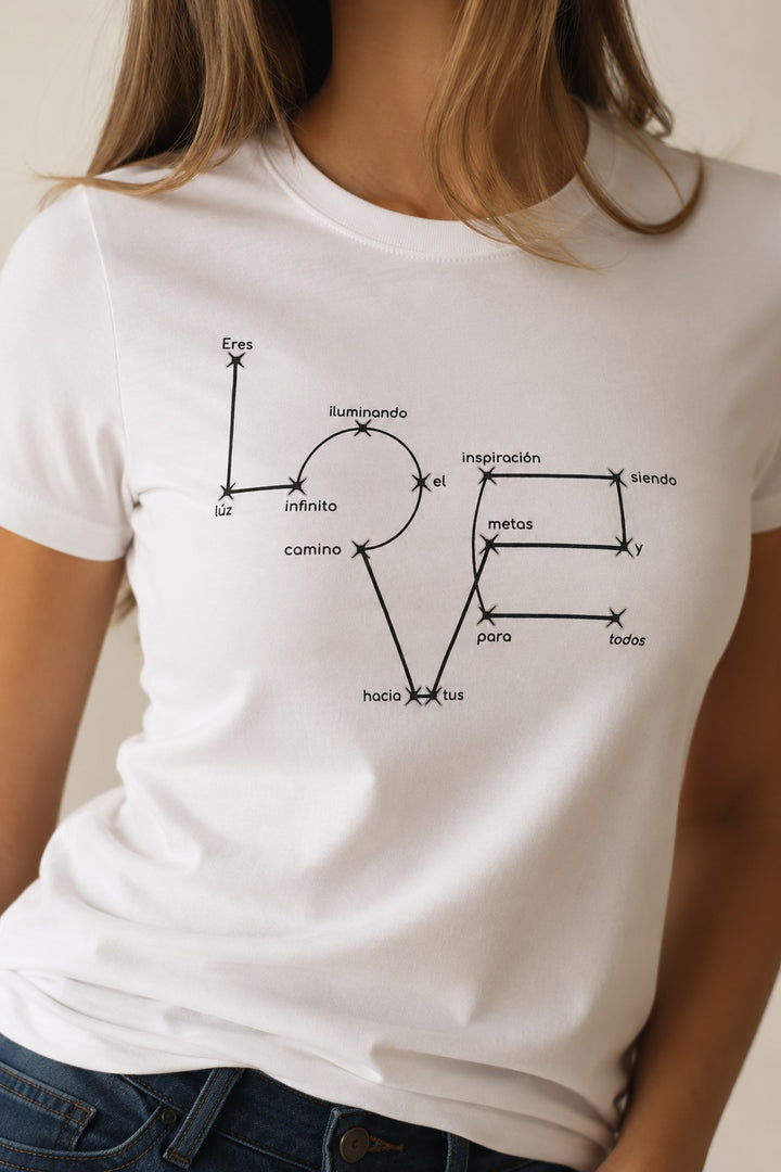 camiseta blanca estampada