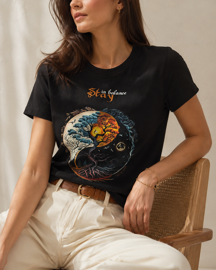 camiseta cuello redondo mujer