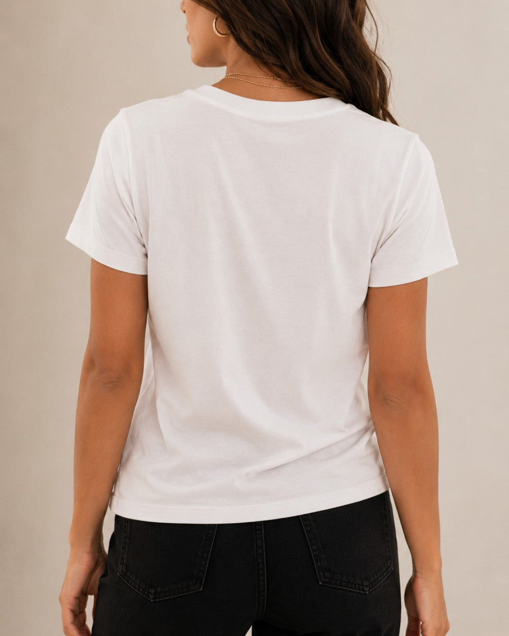 camiseta cuello redondo mujer